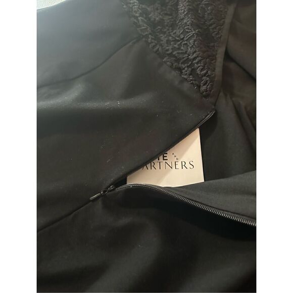 Fame and Partners Women's Asymmetrical Lace V-Back Maxi Dress Black Size 20 NWT - Picture 12 of 16